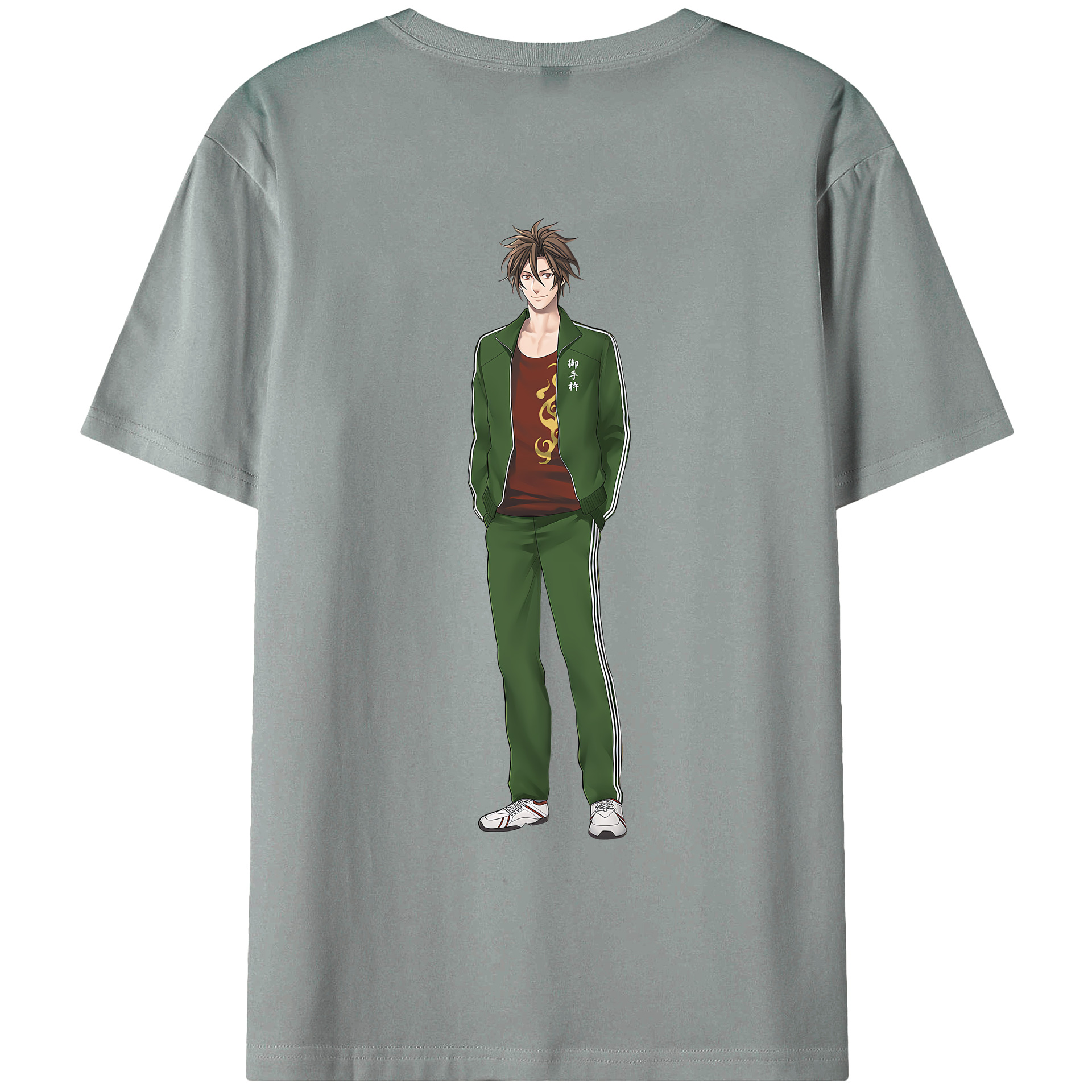 （画像用） 刀剣乱舞 Touken Ranbu 綿100％ メンズ半袖Tシャツ（バックプリント） 通気性